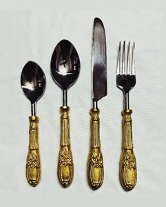 Hot Selling Flatware <b>Set</b> 18/<b>8</b> Stainless Steel European Design With Rattan Woven handle <b>for</b> Home Decor <b>Dinnerware</b> cutlery <b>Set</b> - Product Image 2