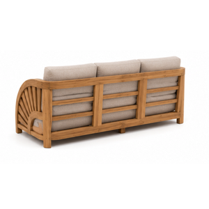 Modern Solid Teak Wood Outdoor Sofa Set with <b>Round</b> Coffee <b>Table</b> Luxury <b>Patio</b> Garden Villa Resort Lounge Furniture - Product Image 3