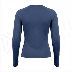 Crew Neck Long Sleeve Solid Color Yoga <b>Top</b> <b>Sweat</b> Wicking Breathable Quick Dry Four Way Stretch Women's Activewear - Product Image 2