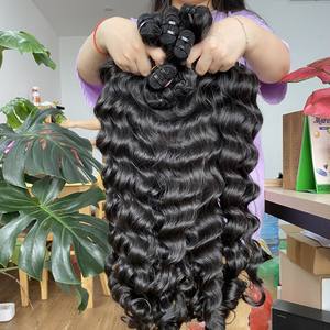 Extensions de cheveux ondulés naturels vietnamiens Faisceaux de cheveux humains bruts non transformés Double Drawn Loose Deep Wave et Super Wave Styles - Product Image 3