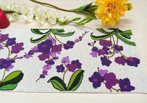 <b>Black</b> Gold Beaded Luxury Table <b>Runner</b> Rectangle Fabric Handmade Eco-Friendly Durable Mats - Product Image 3