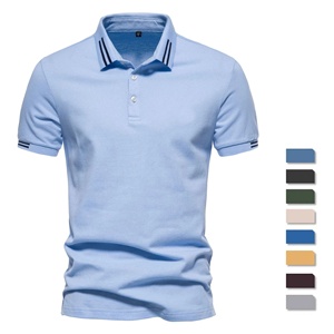 100% algodón nuevo verano Polo hombres sólido bordado manga corta Polo camisas para hombres moda cuello camiseta Slim Tops - Product Image 1