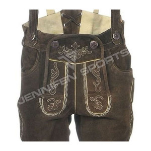 Tenue traditionnelle bavaroise pour femmes, pantalon en daim de vachette longueur genou avec bretelles, pour l'Oktoberfest, festival de la bière - Product Image 3