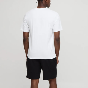 Camiseta de algodón blanca de alta calidad para hombre, con cuello redondo y estampado frontal de letras naranjas, ropa informal de verano a precios asequibles. - Product Image 2