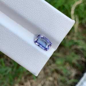 Zubeda Gems Natural Lavender Tanzanite <b>Cushion</b> Cut Cat's Eye Third Party Certified Eye Clean Loose Gemstone for Jewelry Making - Product Image 2