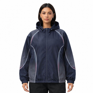 High Performance Custom Style Women Windproof Windbreaker <b>Jacket</b> <b>Long</b> Sleeve Polyester <b>hooded</b> Casual Outdoor Windbreaker <b>Jacket</b> - Product Image 5