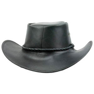 Chapeaux de cowboy en cuir véritable les plus vendus, taille personnalisée, fermeture à tirette, style équestre vintage noir, sport et décontracté - Product Image 5