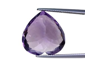 Pierres précieuses d'améthyste violette naturelle en forme de cœur, provenance Brésil, pierres d'améthyste en vrac pour la création de bijoux. - Product Image 5