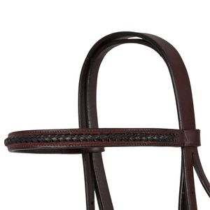 Leather Horse Bridle horse bridle dressage thick padded noseband black with <b>flash</b> & Leather horse halter - Product Image 2