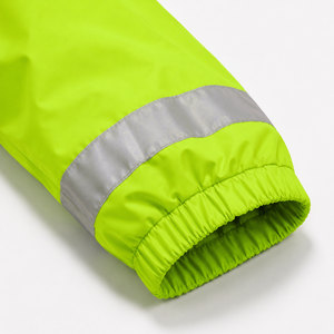 Manufacturer Reflective Hi Visibility Polyester Workwear Jacket Hood Front Zip Snap Fastening <b>Chest</b> <b>Storage</b> Pockets Elastic - Product Image 6