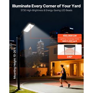 8000W Solar <b>LED</b> Street <b>Lights</b> Outdoor 450000LM Commercial Parking Lot Security Lamp <b>with</b> <b>Motion</b> <b>Sensor</b> Dusk Dawn Flood Lighting - Product Image 2