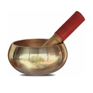 Bol chantant tibétain artisanal en laiton martelé de qualité supérieure pour la méditation et le yoga à prix raisonnable - Product Image 5