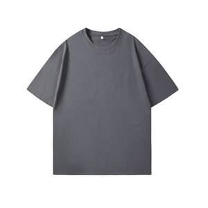 เสื้อยืดคอกลมแขนสั้นผู้ชาย ผ้าฝ้าย 200 กรัม สีพื้น เรียบง่าย สวมใส่สบาย ทรงหลวม ขายดี ดีไซน์เรียบๆ - Product Image 6