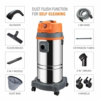 Aspirateur industriel robuste 1800W 50L humide et sec 220V pour voiture, usage domestique extérieur et hôtel