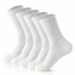 <b>Women</b> Men Striped Crew <b>Socks</b> Breathable Spandex Athletic Sports Pack Soft Knitted Mid Calf Casual Everyday CLASS 4 <b>Compression</b> - Product Image 5