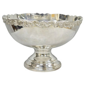 Cuenco central plateado al por mayor con asas realistas, elegante decoración de mesa de aluminio para el hogar, artículo de regalo a bajo precio - Product Image 2