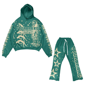 Ensemble de survêtement léger et ample en coton mélangé doux et confortable, parfait pour le travail, la maison et les activités de plein air - Product Image 4