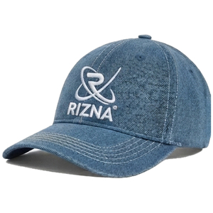 Casquette de baseball unisexe personnalisée OEM RIZNA ENTERPRISES en coton 100% de haute qualité, broderie chaîne lavée, logo imprimé à pois, 6 panneaux - Product Image 1