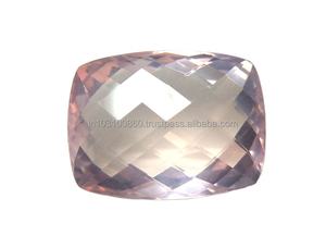 Cuarzo Rosa Natural 100%, forma ovalada redonda, tamaño personalizado, corte a cuadros, piedras preciosas sueltas, joyería hecha a mano, uso de piedras de forma mixta, OEM ODM - Product Image 2