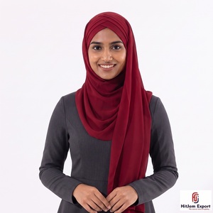 Wholesale Custom Chiffon Scarf Design <b>Silk</b> Feel <b>Head</b> <b>Wrap</b> Shawl OEM ODM Fashion Manufacturer India - Product Image 3