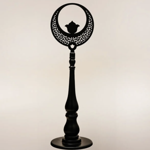 Centre de table décoratif en métal de luxe sur le thème doré pour la décoration de table de fête du Ramadan - Product Image 6