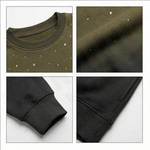 Sudadera corta de mujer con logotipo personalizado, conjunto de ropa de mujer de alta calidad, conjunto de pantalones de dos piezas, sudadera de algodón para mujer de marca - Product Image 4