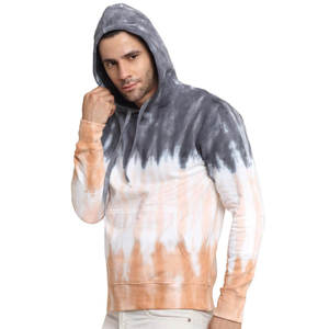 Sudadera con Capucha para Hombre, Personalizada con Logotipo, Tie-Dye, Bloques de Color, Ecológica, de Algodón y Felpa, Corte Holgado, Estilo Casual, Venta al Por Mayor - Product Image 3