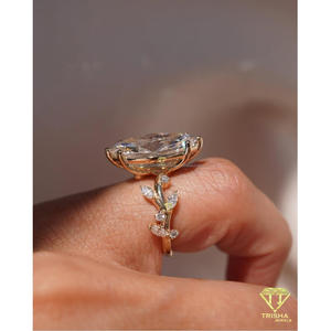 Bague de fiançailles élégante en moissanite et argent 925, design brillant pour les acheteurs en gros - Product Image 6