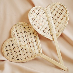 Éventails de mariage pour invités, personnalisés, en bambou naturel, magnifiques éventails tissés à la main - Product Image 6