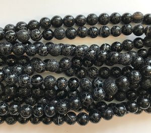 Perles rondes en agate de feu naturelle, pierres lisses pour la fabrication de bijoux, perles en vrac, vente en gros - Product Image 4