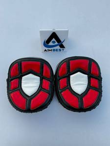 AIMBEST Spartan Cowhide Leather Focus Mitts – Sangle de maintien auto-agrippante pour l'entraînement de boxe, MMA et Muay Thai - Product Image 1