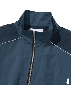 100% Vintage Colorblock Nylon Stand Collar <b>Zip</b> <b>Up</b> Lightweight Sport Windbreaker <b>Jacket</b> for Men - Product Image 4