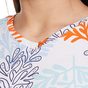 T-shirt à col rond et manches courtes pour femme, en molleton de laine uni, coupe ajustée, décontracté, printemps-été, anti-boulochage, respirant - Product Image 3