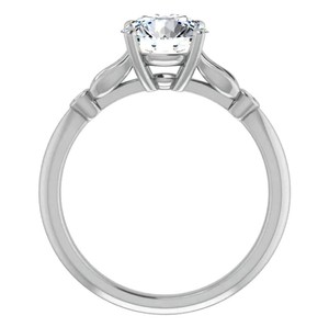 Bague Solitaire en Moissanite Taille Brillant Sertie à Griffes en Argent Sterling 925 Plaqué Or 18K – Luxe, Fiançailles, Mariage, Promesse - Product Image 4