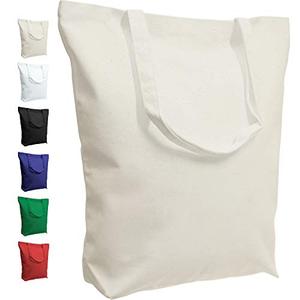 Bolsa de Compras de Lona de Algodón Reciclado Ecológica con Impresión Personalizada al por Mayor - Product Image 1