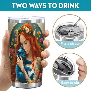 Stainless Steel Tumbler 20oz Vacuum <b>Insulated</b> Reusable Drink <b>Cup</b> For Home Office Car Use - Product Image 5