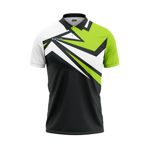 Ensemble de polo unisexe à col ras du cou, à imprimé sublimation personnalisé, respirant, extensible dans les quatre sens, à séchage rapide, évacuation de la transpiration, sans couture - Product Image 1