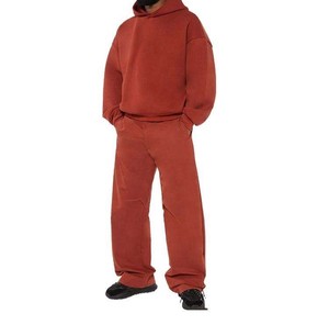 Conjunto de Sudadera con Capucha y Pantalones Deportivos de Algodón 100% para Invierno, Unisex, Personalizable en Color y Talla, Resistente al Viento - Product Image 1