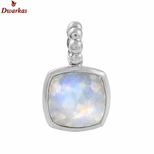 Handmade elegant 925 sterling silver <b>turquoise</b> dyed gemstone pendant necklace wholesale manufacturer ready stock - Product Image 3