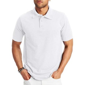 Camisas Polo de Golf Blancas 100% Algodón para Hombre, Manga Corta, Ropa Casual de Verano - Product Image 1