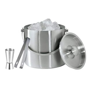 Refroidisseur de canettes rectangulaire isotherme en acier inoxydable avec couvercle et pince, durable, petite capacité de 1L pour les fêtes - Product Image 6
