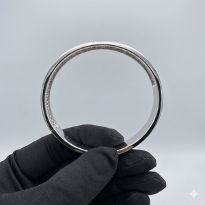 Trendy Selling Elegant Custom Engraved Moissanite Diamond Hip Hop Bangles Fine <b>Silver</b> Luxury <b>Solid</b> 925 Sterling Anniversary Gift - Product Image 4