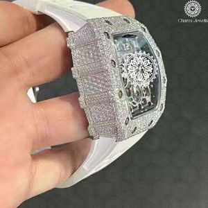 Charm Jewels Luxury Men's Rectangle <b>Case</b> 42mm Analog Mechanical Tourbillon Sapphire Crystal Butterfly Clasp - Product Image 1