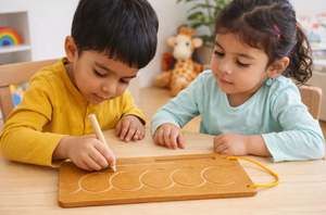 Juguete de Madera para Trazar Curvas para Niños, Uso Educativo, Juguete de Madera para Trazar Curvas para el Aprendizaje de Patrones - Product Image 4