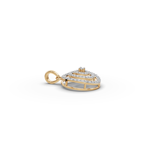 Pendentif en diamant de culture avec motif de cercles concentriques, breloques en diamant de qualité supérieure - Product Image 5