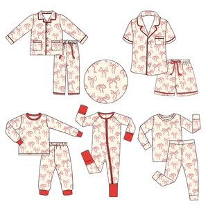 Đồ bộ bé sơ sinh chất liệu tre bán chạy ngày Valentine, in theo yêu cầu, mềm mại, 95% tre 5% spandex, bo gấu gấp, dài, có khóa kéo - Product Image 1