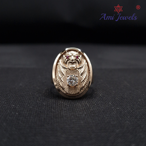 Anillo de Diamantes de Oro Rosa de 8K Sólido para Mujer, Elegante y Moderno, con Certificado IGI, Joyería de Compromiso - Product Image 1