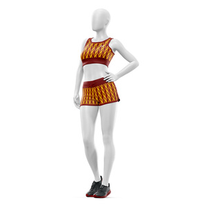 Conjunto Deportivo de 2 Piezas para Mujer, Top Deportivo y Pantalones Cortos, para Yoga, Ejercicio, Secado Rápido, Sin Costuras, Ropa Deportiva Ecológica, OEM, ODM - Product Image 4