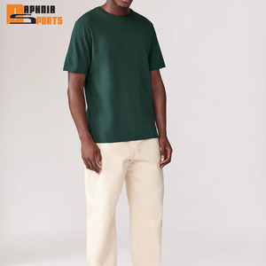 Camisetas de Manga Corta para Hombre, Tejidas, 100% Algodón, Formales, Ecológicas, Transpirables, con Logotipo Personalizado Impreso, de Alta Calidad - Product Image 3