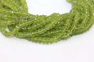 Cuentas Redondas Facetadas de Peridoto Natural de 6-7 mm al por Mayor, Hilo de 13 Pulgadas para Piedra de Nacimiento, Joyería de Boda, Fabricación de Joyas - Product Image 5